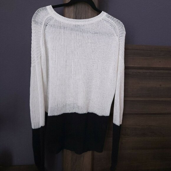 VINCE COLORBLOCK 100% LINEN WOMEN SWEATER SIZE S - Picture 2 of 9